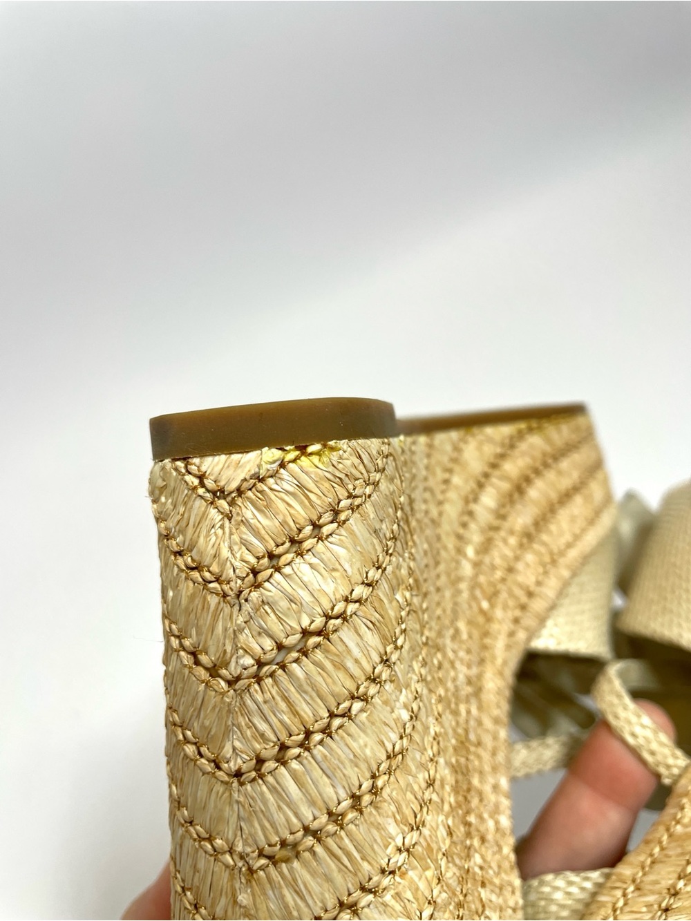 Steve Madden | Florentina Floral Wedge Sandal White Size 8 - Picture 11 of 12